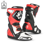 BELA - Botas Piel Race Pro (R-6) Blanco/Negro/Rojo