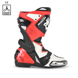 BELA - Botas Piel Race Pro (R-6) Blanco/Negro/Rojo