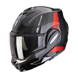 SCORPION EXO-TECH EVO CARBON CASCO DE MOTO NEGRO ROJO