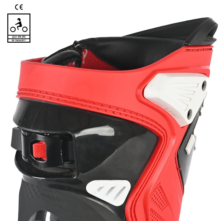 BELA - Botas Piel Race Pro (R-6) Blanco/Negro/Rojo