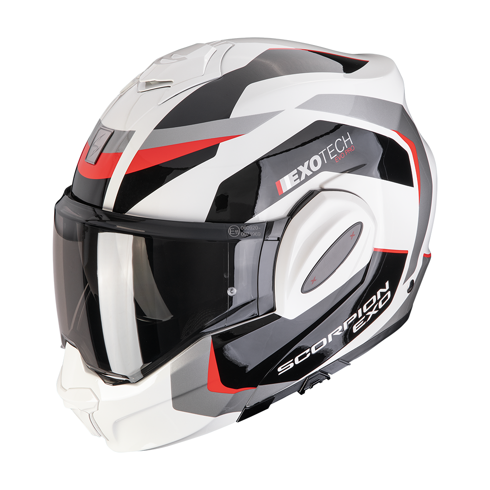 SCORPION EXO-TECH EVO PRO ACUTI CASCO DE MOTO Gris-Negro-Rojo