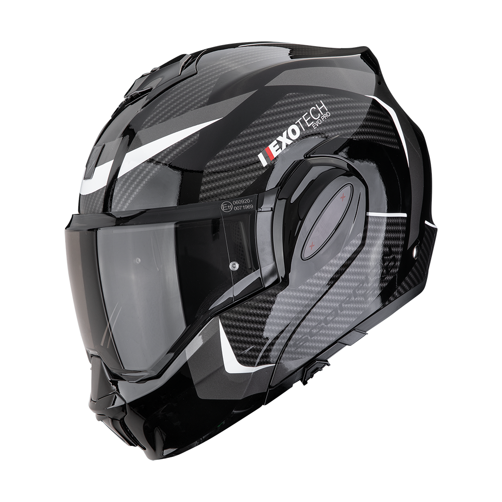 Capacete de Moto SCORPION EXO-TECH EVO PRO ACUTI Preto-Prateado