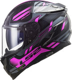 LS2 FF327 CHALLENGER SPIN TITANIUM FLUO PINK