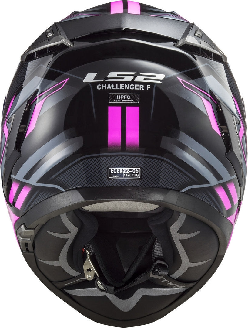 LS2 FF327 CHALLENGER SPIN TITANIUM FLUO PINK