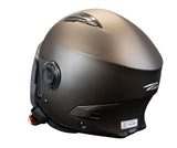 CAPACETE JET ZS-617 PRETO MATE PRATA-S 