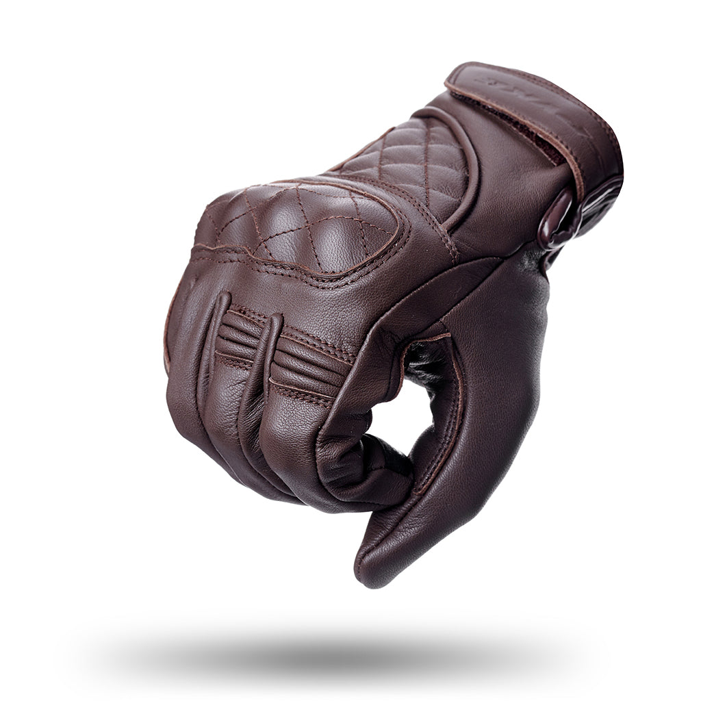 SPYKE Biarritz Dry Tecno Short Leather Glove Brown - SECURTEX MOTOR S.L (t/a MaximoMoto)