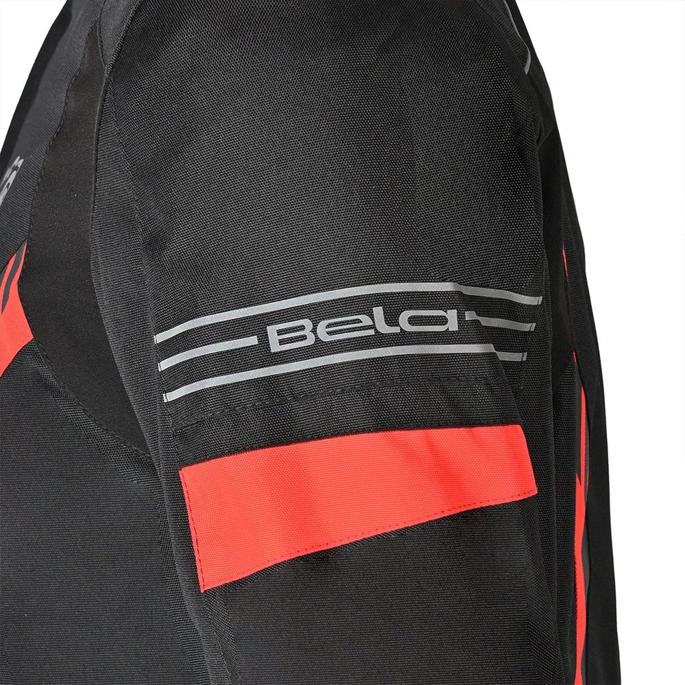 BELA - Chaqueta Textil Bradley Negro/Rojo