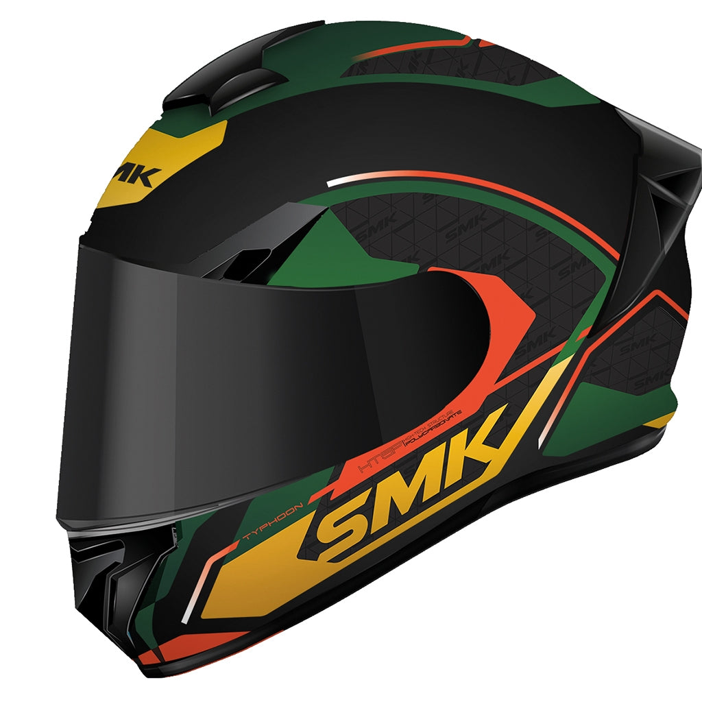 Casco de moto touring integral decorado mate Smk Typhoon (MA287)