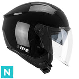 CGM 126A IPE MONO CASCO JET DE MOTO NEGRO