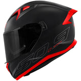 Casco integral de moto Tour Givi 50.9 Atomic solid negro mt plata rojo