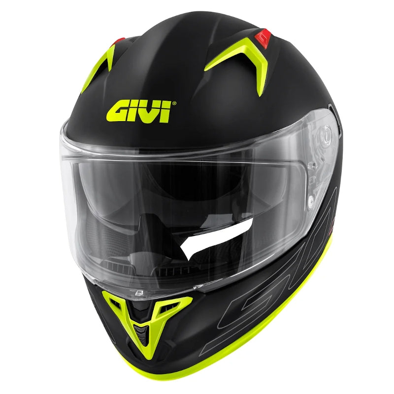 GIVI - CASCO FULL 50.9 ATOMIC SOLID NEGRO MT PLATA YELLOW