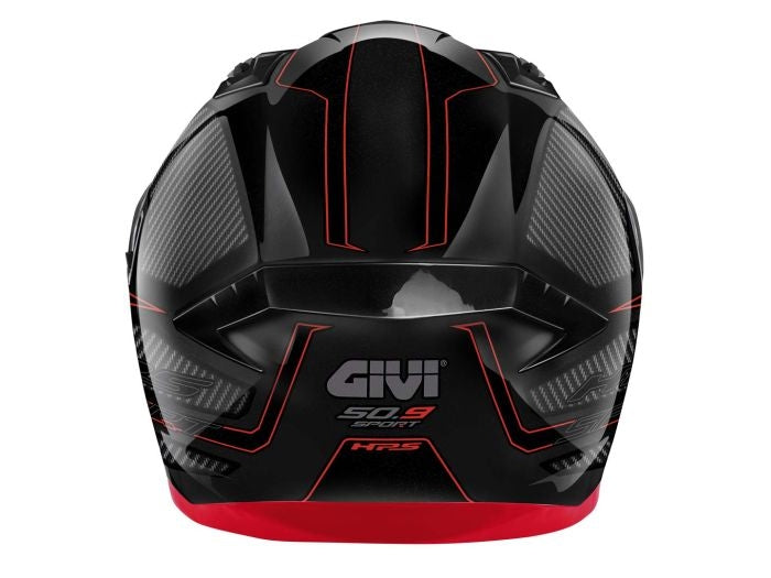 GIVI - CASCO FULL 50.9 SPORT ENIGMA NEGRO-BR TITANIO ROJO