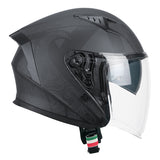 CGM 127S DEEP RUNE ABATIBLES CASCO JET NERO GRAFITE OPACO - CASCO