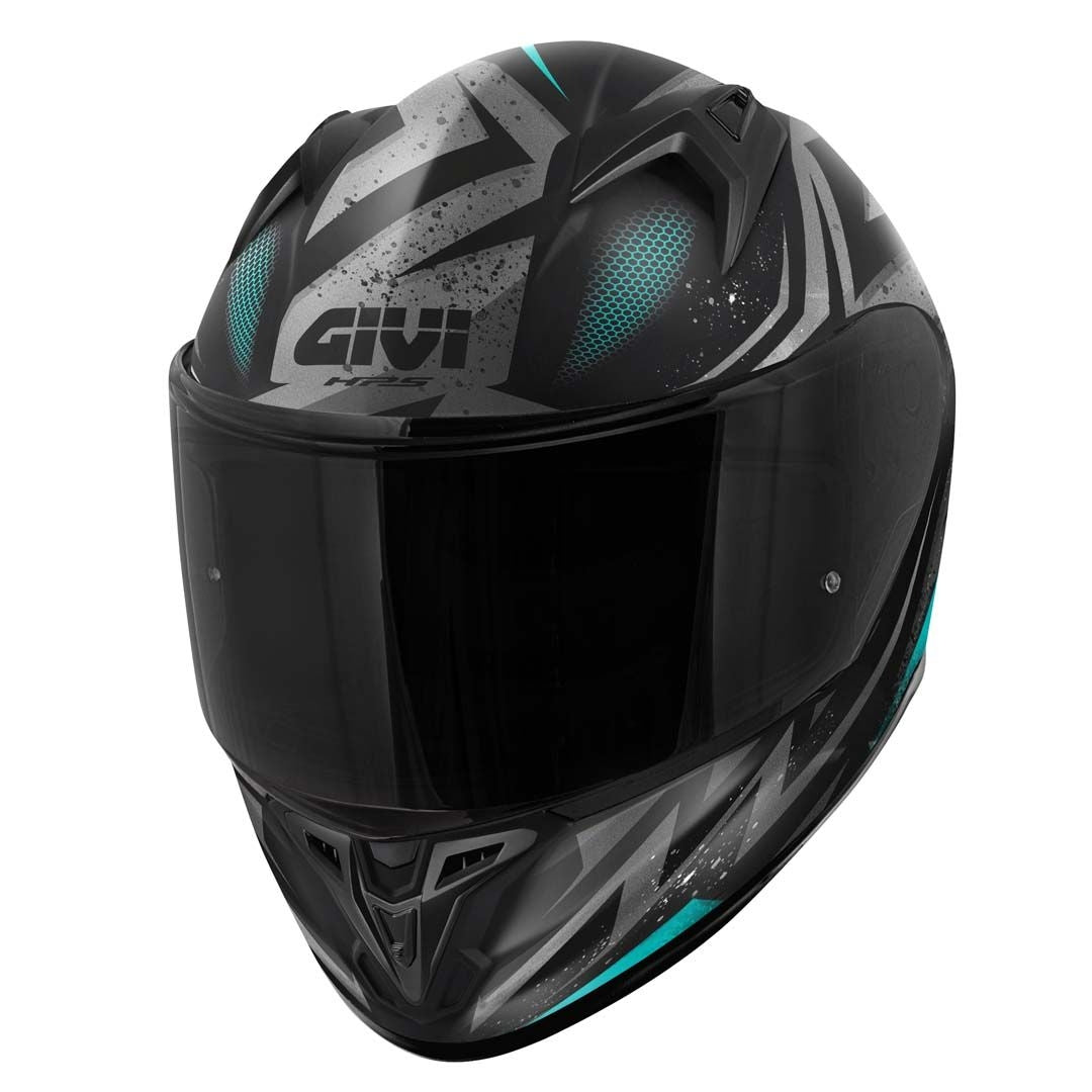 CASCO FULL 50.7 REBEL MATT BLACK LIGHT BLUE