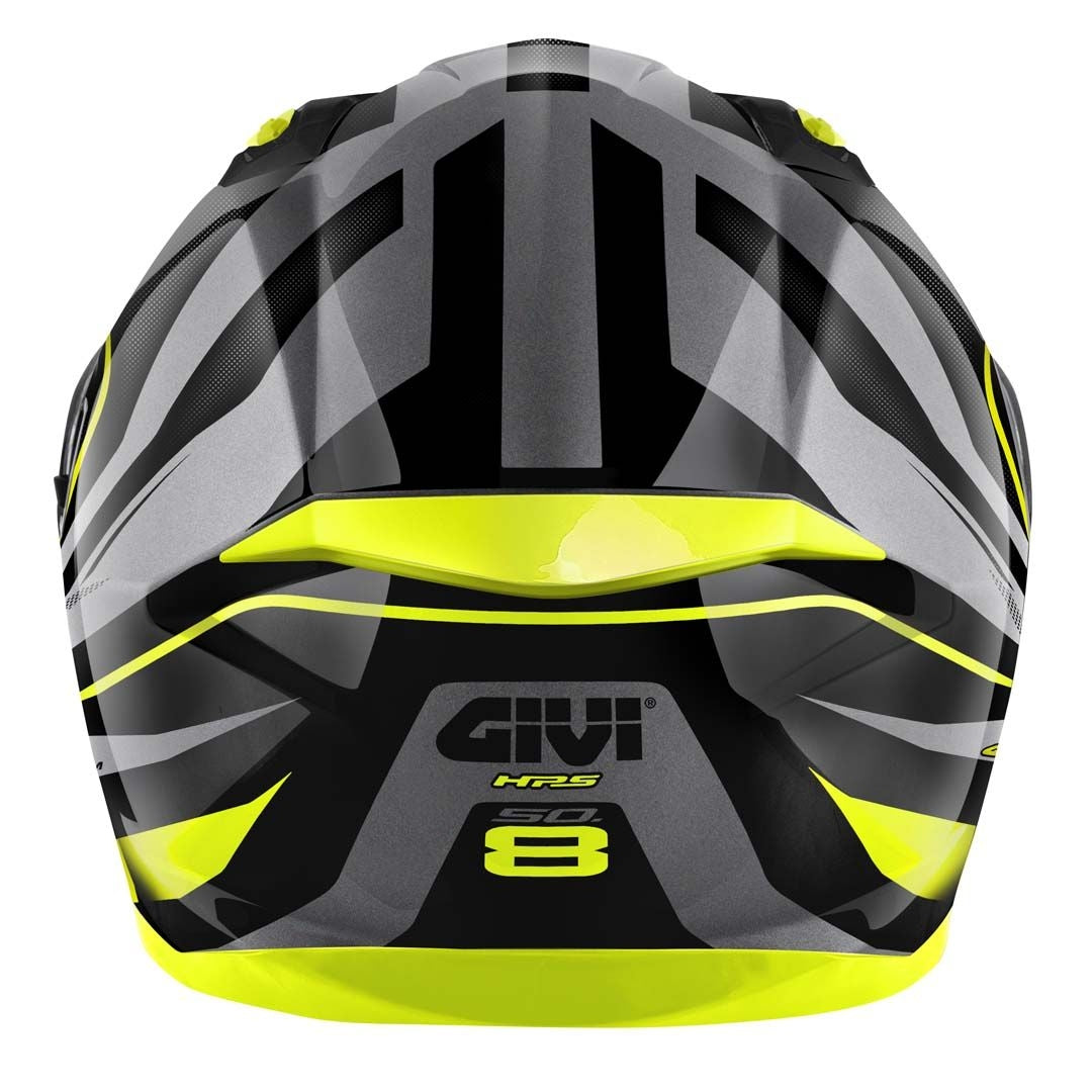 GIVI - CASCO FULL 50.8 RACER NEGRO TITANIO YELLOW