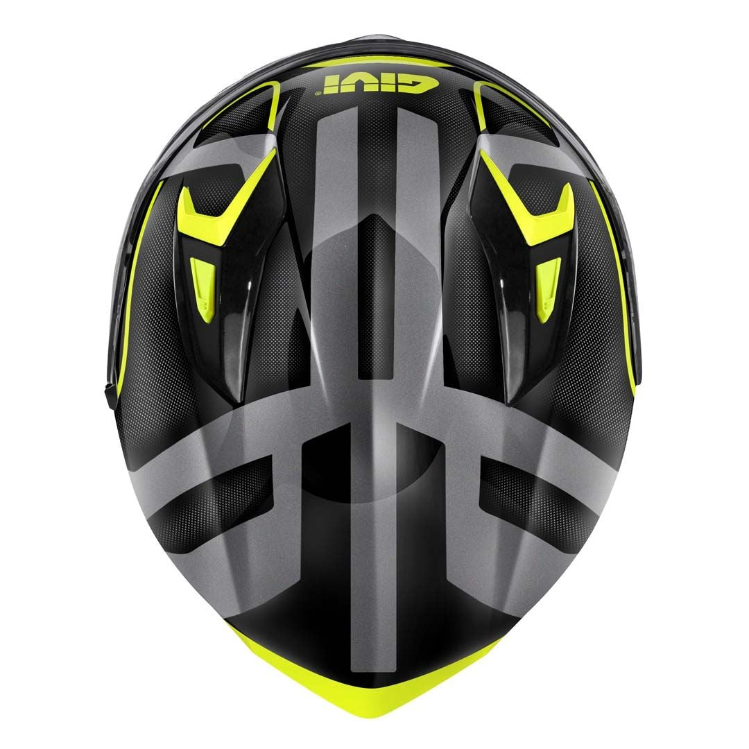 GIVI - CASCO FULL 50.8 RACER NEGRO TITANIO YELLOW