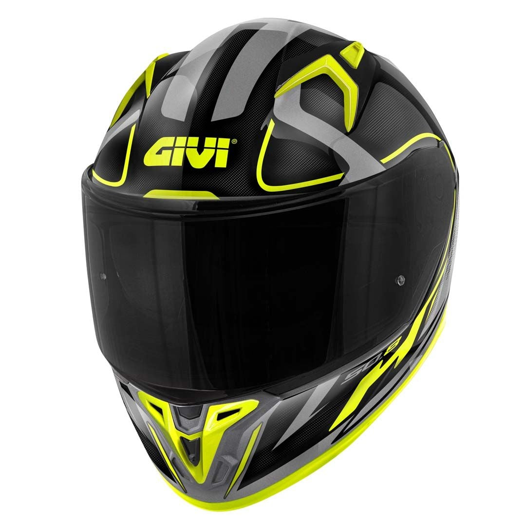 GIVI - CASCO FULL 50.8 RACER NEGRO TITANIO YELLOW