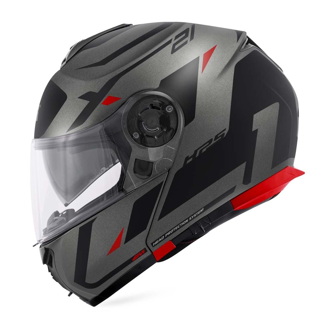 GIVI - CASCO X21 NUMBER TITANIO NERO ROSSO