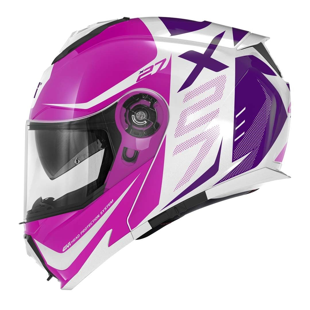 GIVI CASCO MOD X.27 DIMENSIÓN MENSIÓN SEÑORA BLANCO FUCSIA
