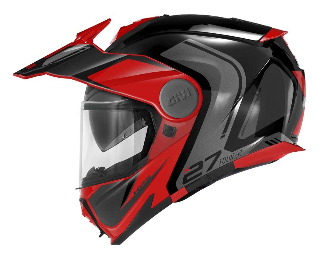 CASCO GIVI-MOD X27 TOURER Modular Flip Front Negro Rojo