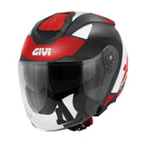 GIVI - CASCO JET X25 TARGET NEGRO BLANCO ROJO