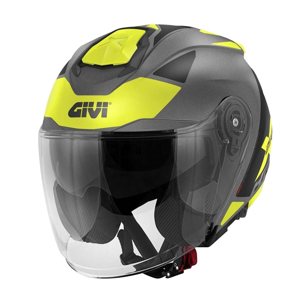 GIVI X.25 JET CASCO TARGET TITAN NEGRO AMARILLO