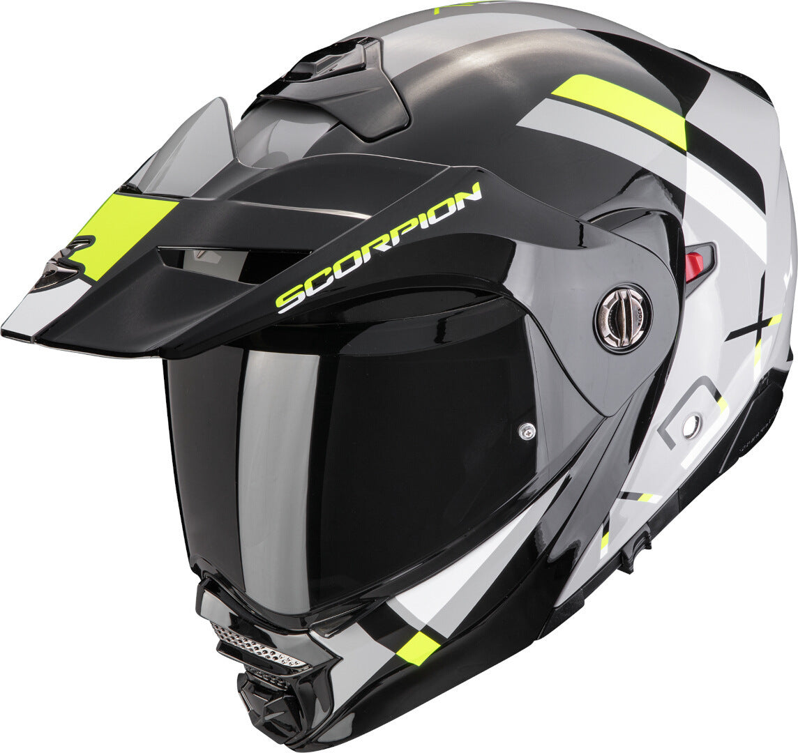 SCORPION ADX 2 GALANE Aventura Moto Casco Gris Negro Amarillo - CASCO