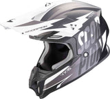 SCORPION VX 16 EVO AIR SLANTER Motocross Casco Negro Plata - CASCO