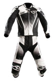 MUGENRACE MNR-2402 SIDEGUN 2 piezas Traje cuero Negro Blanco - Mono