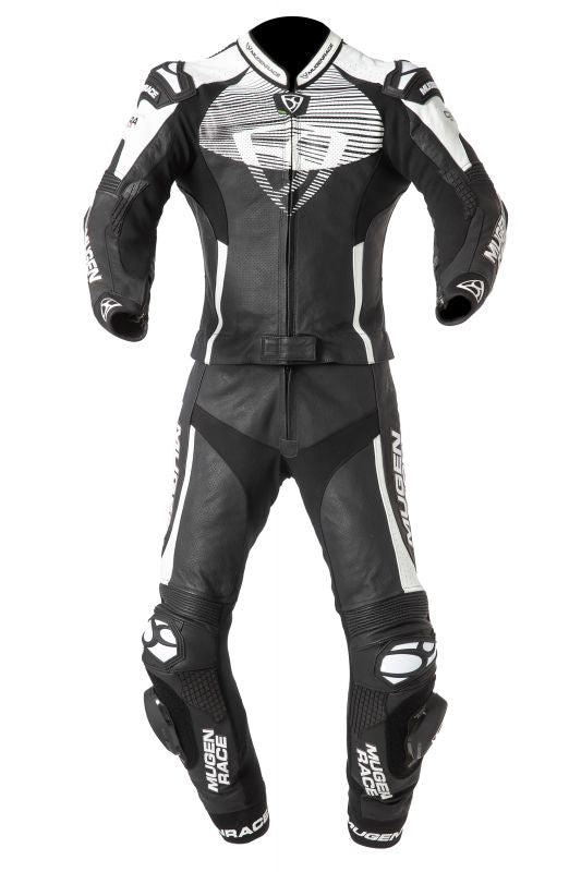 MUGENRACE MNR-2109 TRAJE CUERO Negro Blanco - Mono