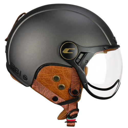 CGM 801V JET EBI VINTAGE Abierto Casco Grafito Satinado - CASCO