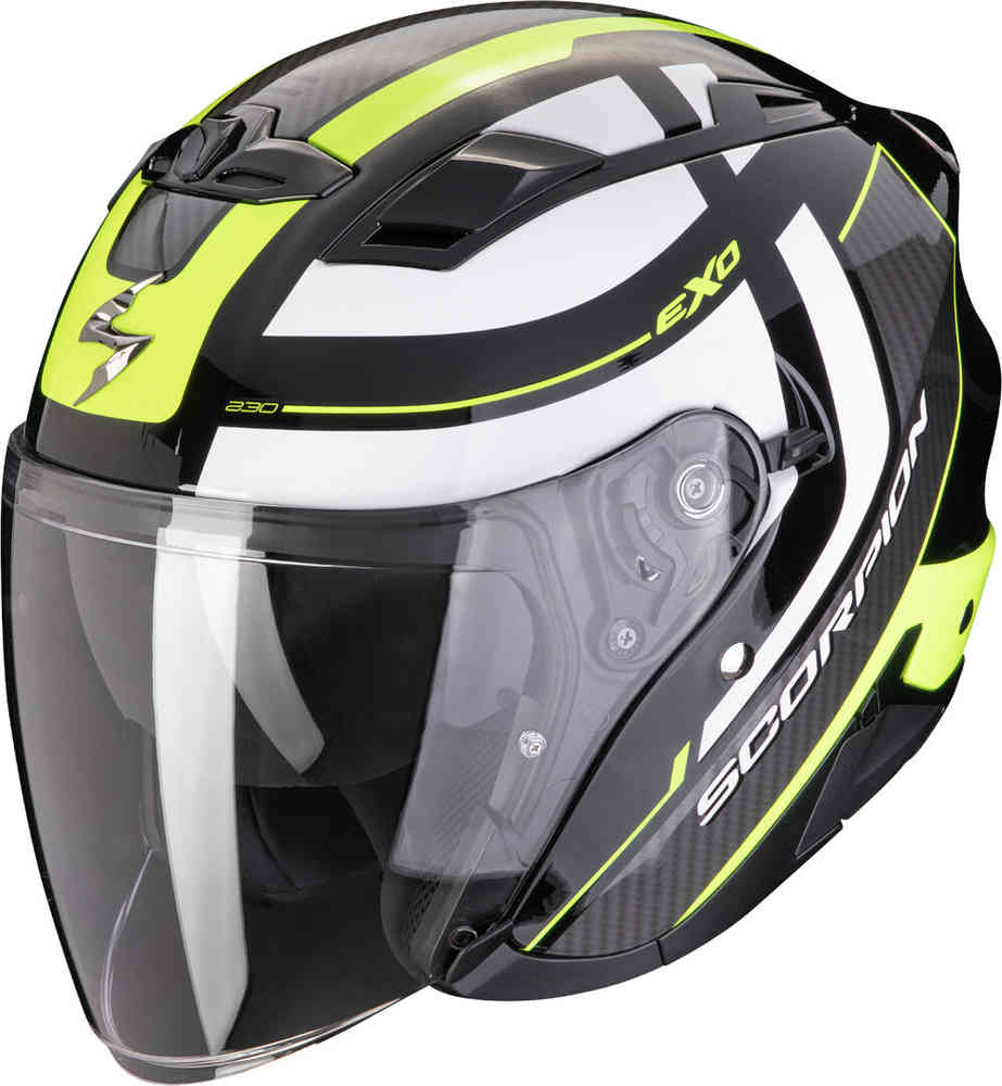 SCORPION EXO 230 PUL Abierto Casco Negro Amarillo neon - CASCO
