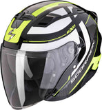 SCORPION EXO 230 PUL Abierto Casco Negro Amarillo neon - CASCO