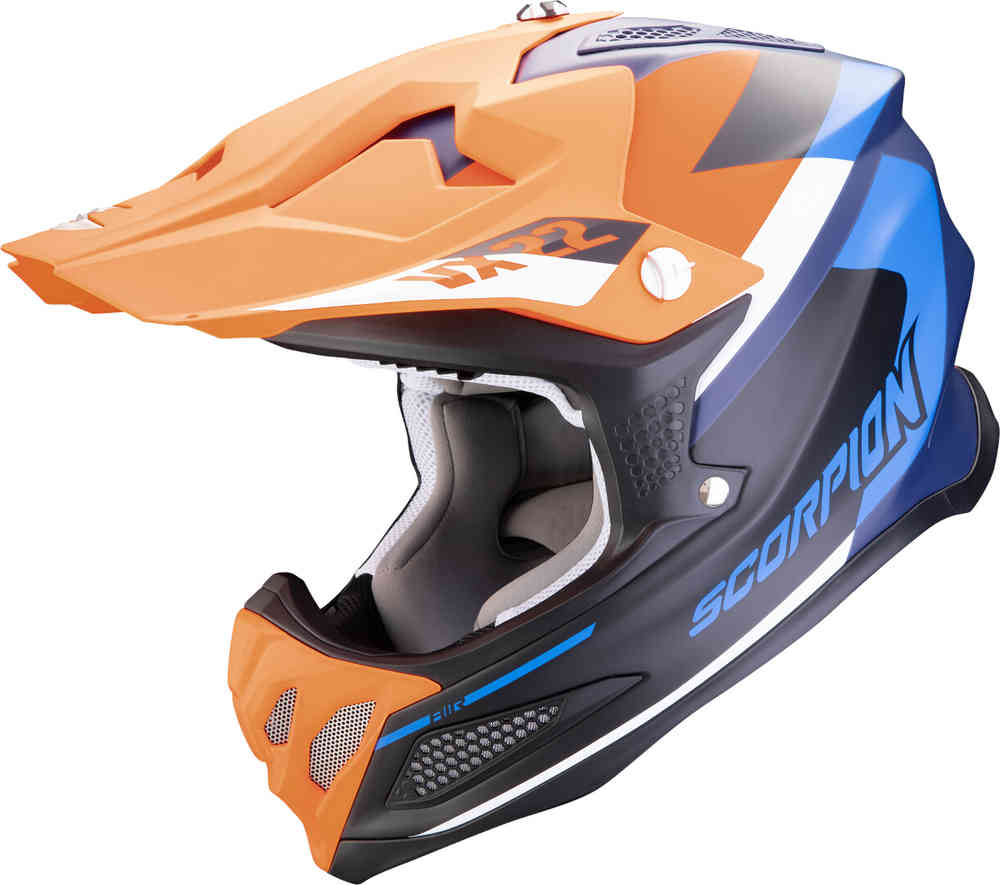 SCORPION VX 22 AIR BETA Enduro Moto Casco Azul Naranja - CASCO
