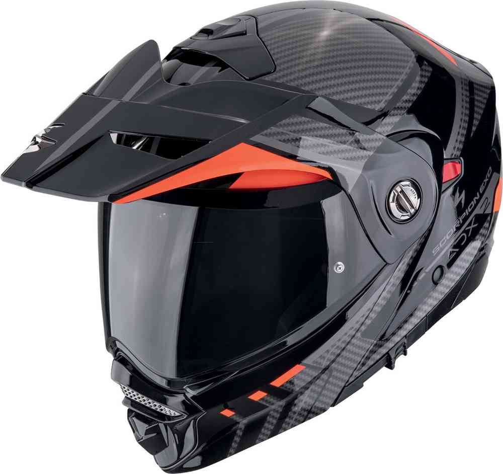 SCORPION ADX-2 LEWIS Aventura Moto Casco Negro Rojo - CASCO