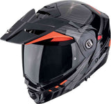 SCORPION ADX-2 LEWIS Aventura Moto Casco Negro Rojo - CASCO