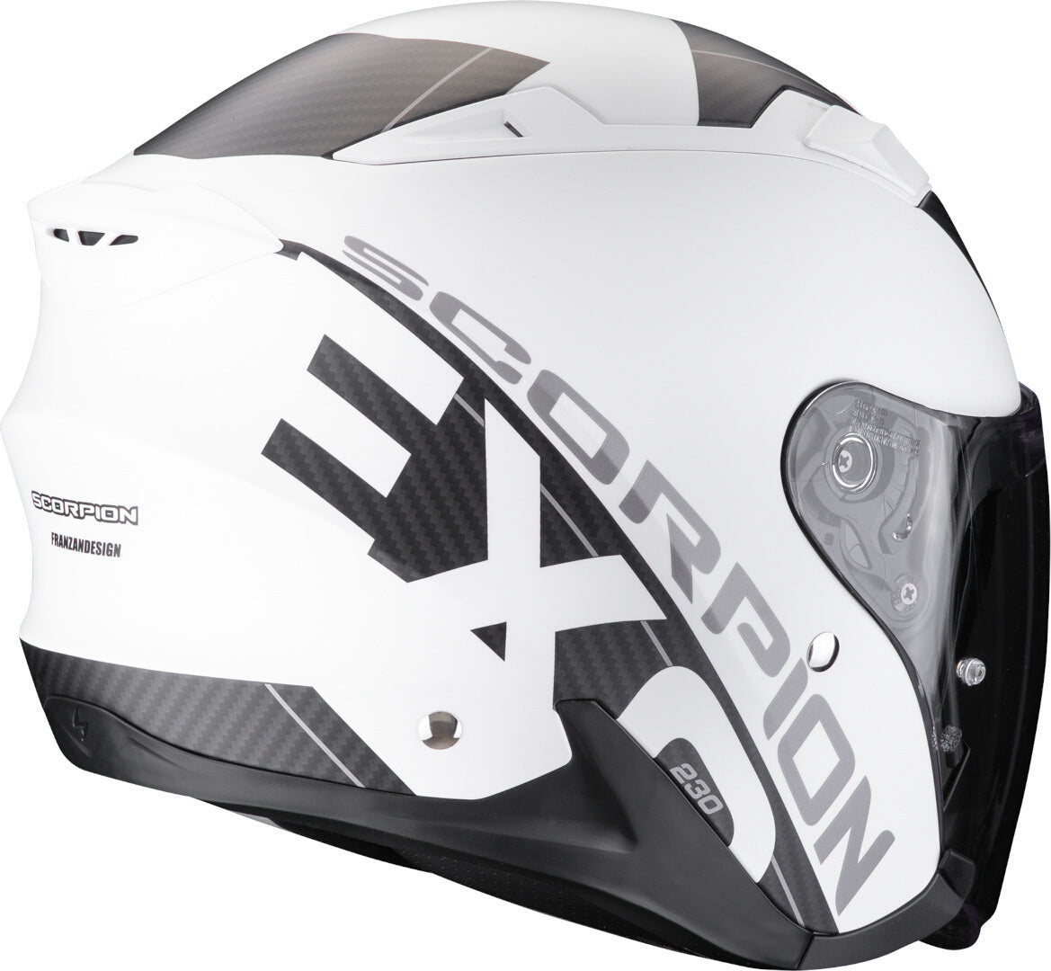SCORPION EXO 230 QR Abierto Casco Blanco Mate Negro - CASCO