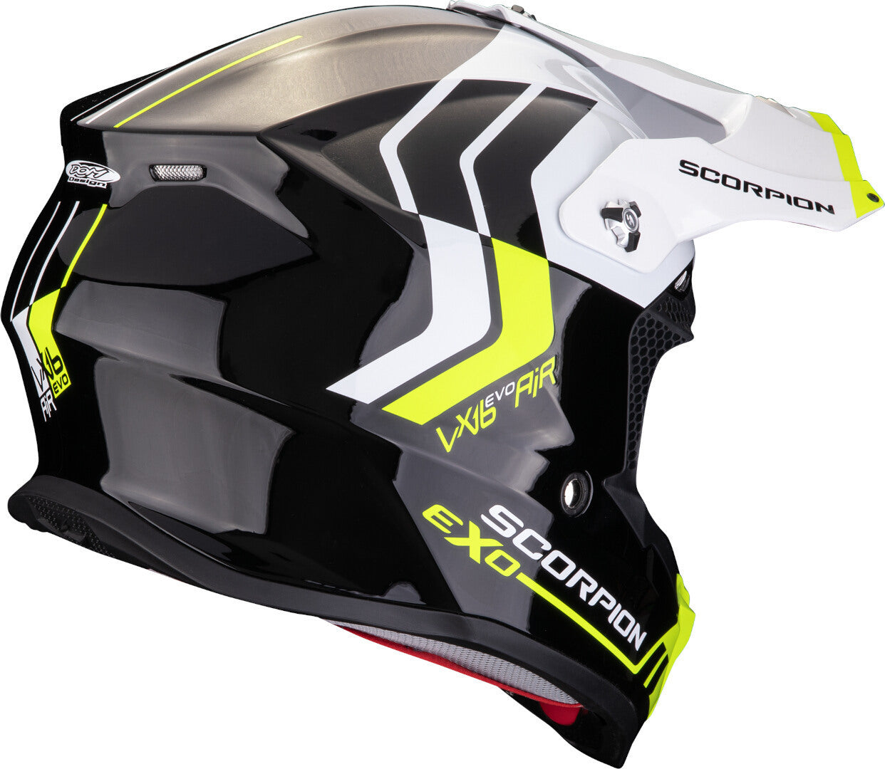 SCORPION VX 16 EVO AIR FUSION Motocross Casco Negro Amarillo - CASCO
