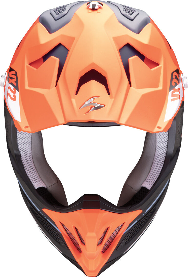 SCORPION VX 22 AIR BETA Enduro Moto Casco Azul Naranja - CASCO