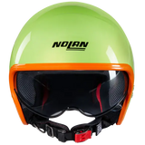 NOLAN N21-06 OCIO 344 Cara Abierta Moto Casco Verde Pules Naranja - CASCO