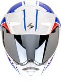 SCORPION ADX-2 LEWIS Aventura Moto Casco Blanco Azul Rojo - CASCO