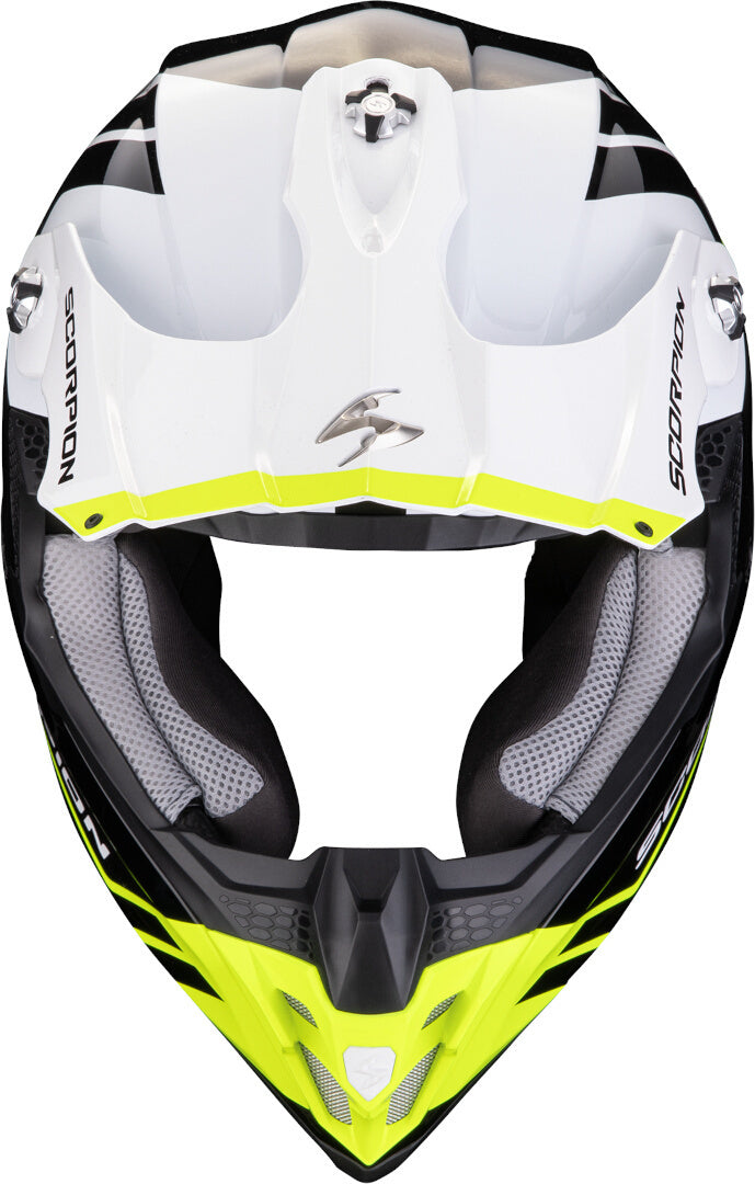 SCORPION VX 16 EVO AIR FUSION Motocross Casco Negro Amarillo - CASCO