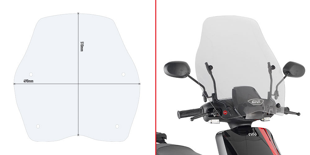 GIVI D1155ST parabrisas kitao honda SH.125i 150i.17 - Accesorios
