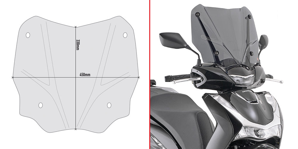 GIVI D1181S Parabrisas kitao honda.SH.125 150.2020 - Accesorios