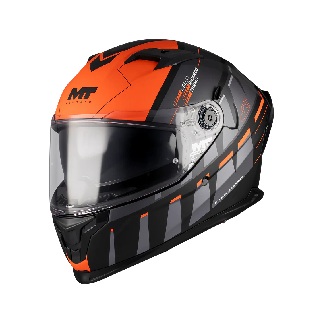 CAPACETE MT FF128SV BRAKER SV CIRCUIT RICARDO TORMO B4 MATE