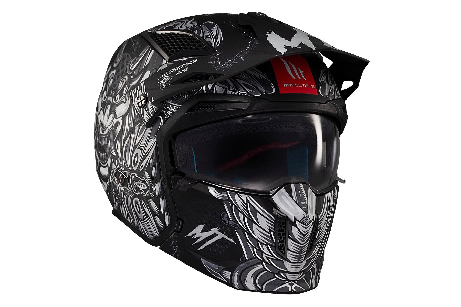 MT Streetfighter S SV Hellish B2 mate Casco deportivo dual motocicleta - CASCO