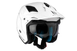 MT District Sv Solid A0 en blanco brillante Casco de moto todoterreno