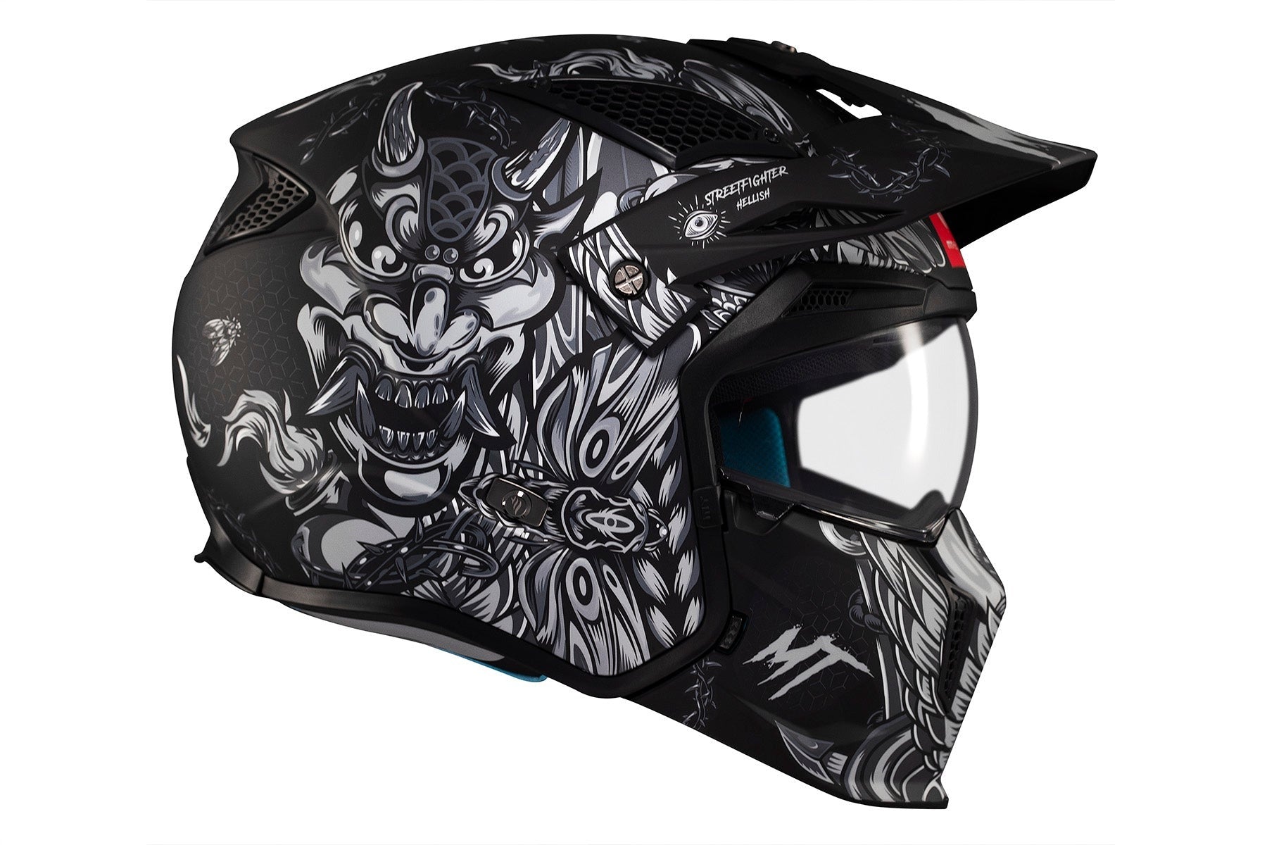 MT Streetfighter S SV Hellish B2 mate Casco deportivo dual motocicleta - CASCO