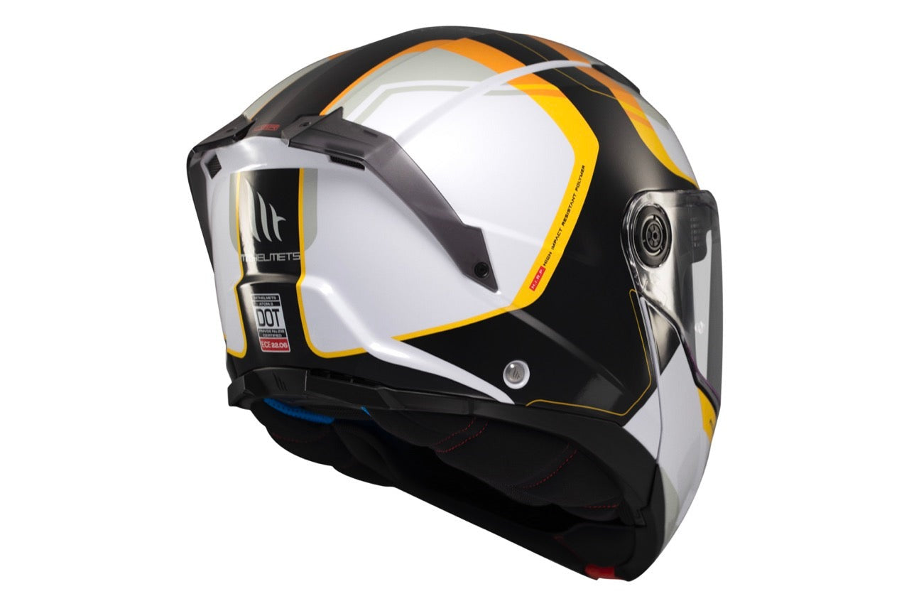 Casco integral para motocicleta MT ATOM 2 SV Emalla B3 de carbono brillante