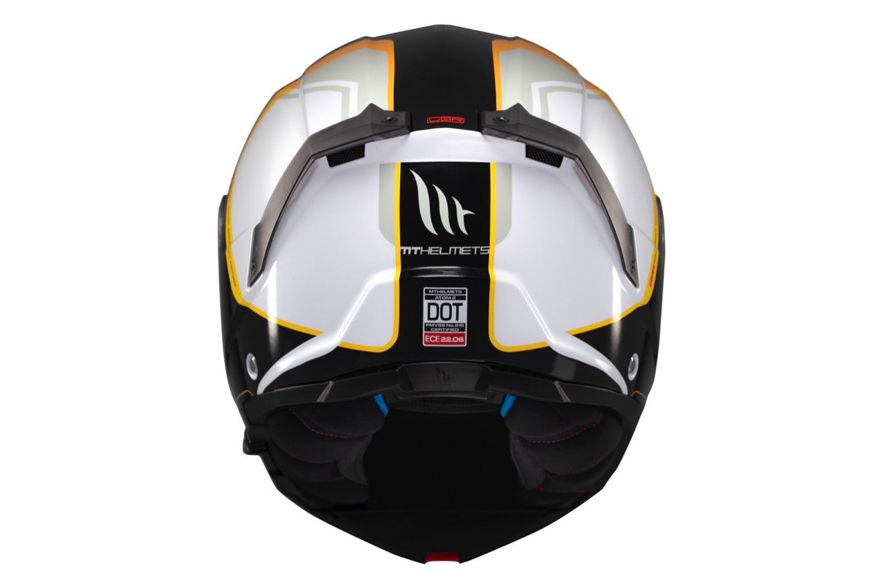 Casco integral para motocicleta MT ATOM 2 SV Emalla B3 de carbono brillante